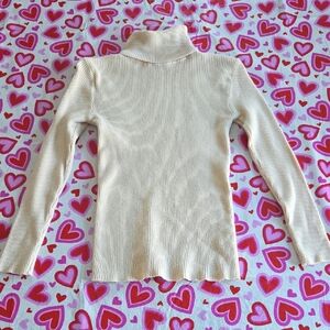 SHEIN Cream Turtleneck Sweater